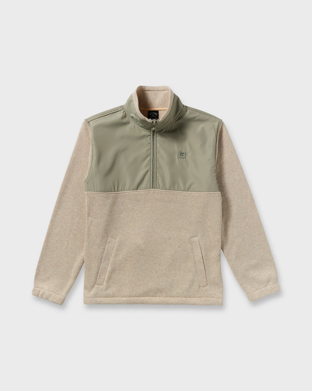 Boundary Blocked Mockneck Sweatshirt - Sand