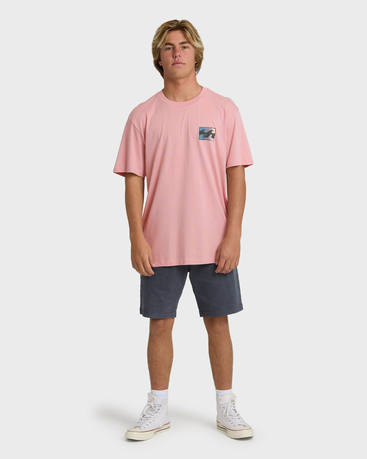 Crayon Wave Premium Short Sleeve T-Shirt - Vintage Pink