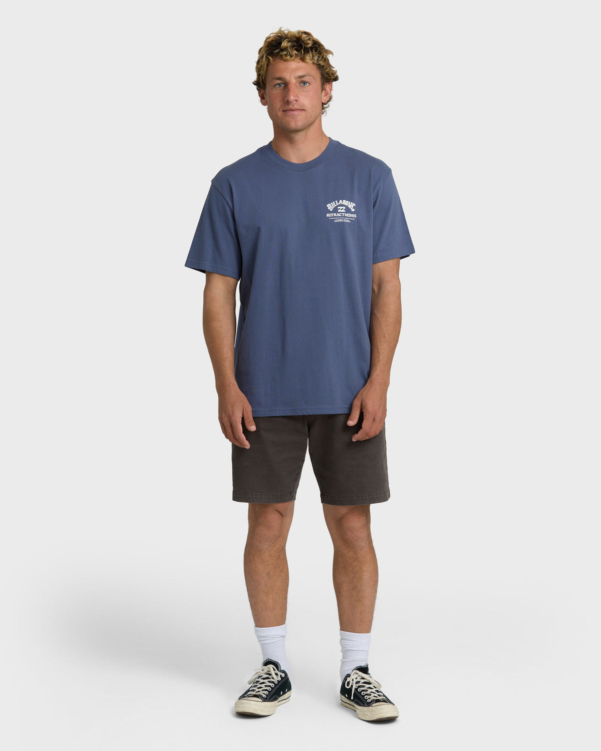 Flower Premium Short Sleeve T-Shirt - Vintage Indigo