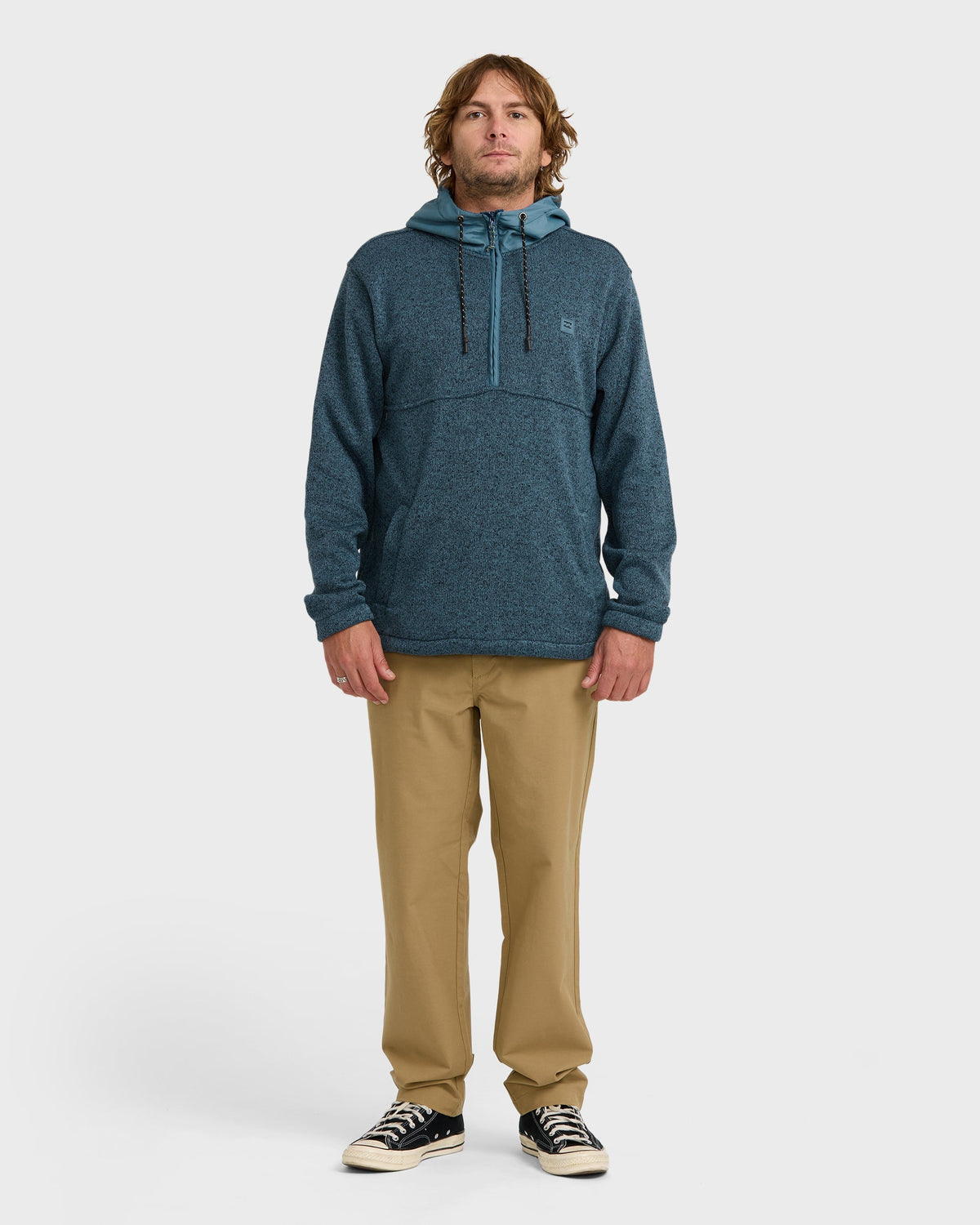 A/Div Boundary Hooded Half-Zip Pullover - Real Teal