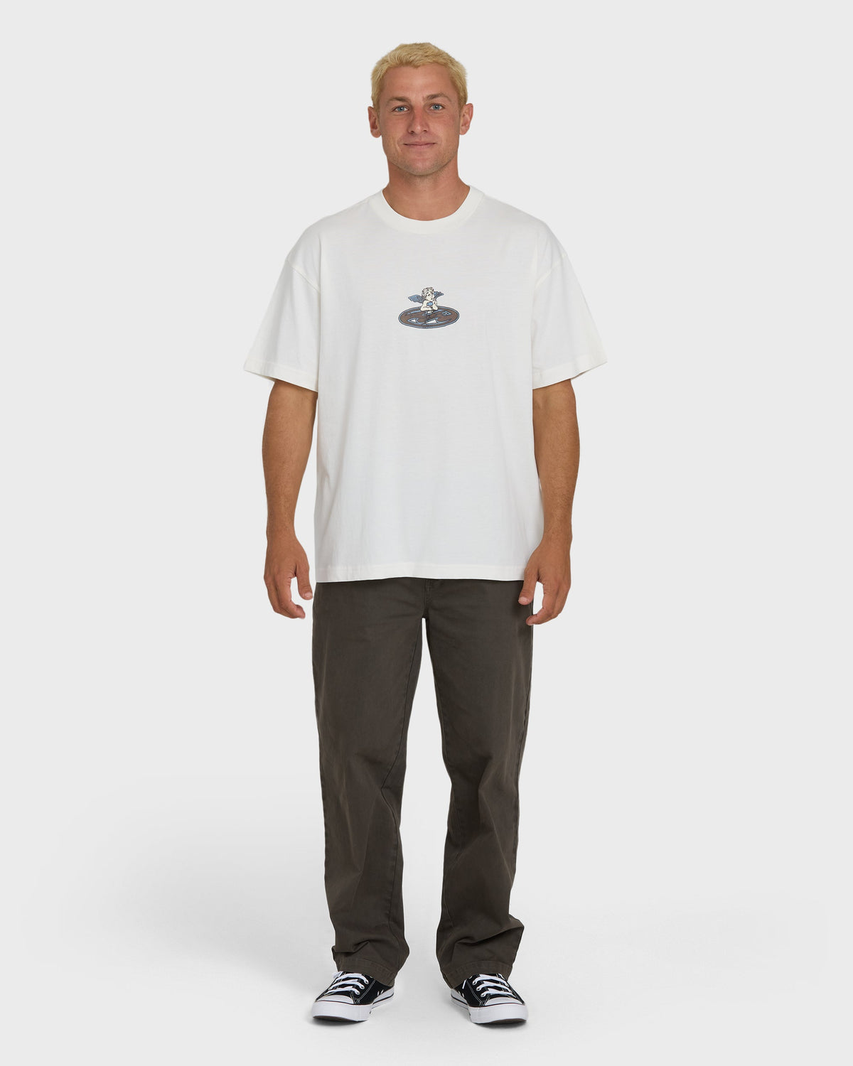 Bad Dog Cherub OG Knit Short Sleeve T-Shirt - Off White