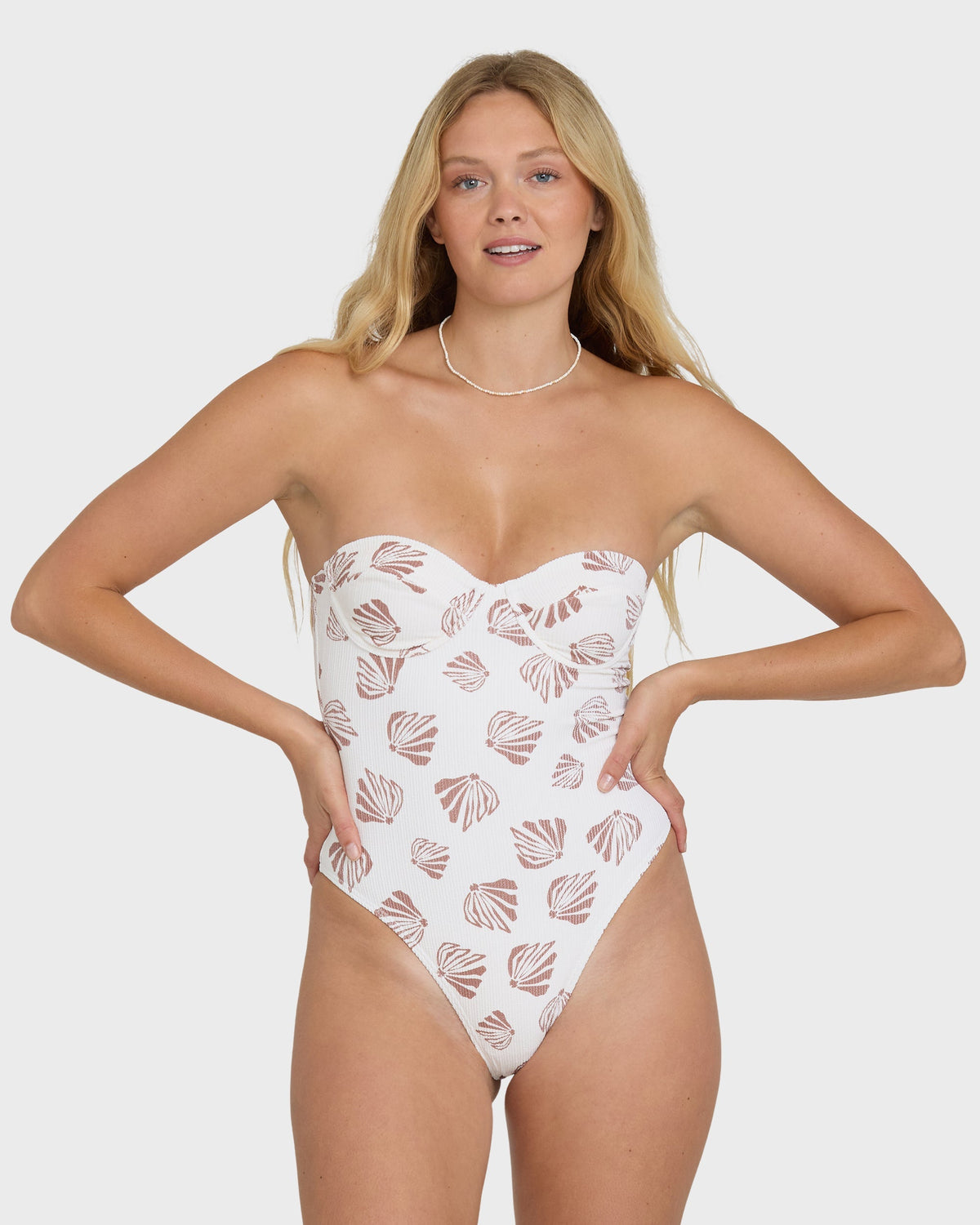 Sandy Shells Hailey One Piece Swimsuit - Salt Crystal