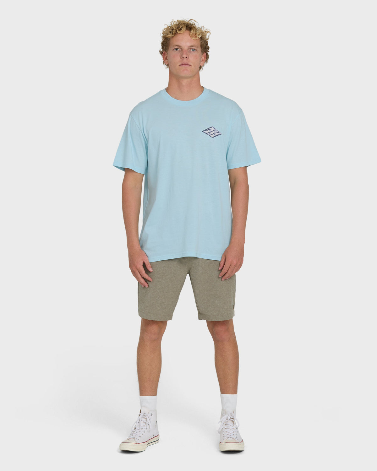 Dim Arch Premium Short Sleeve Knit T-Shirt - Coastal Blue