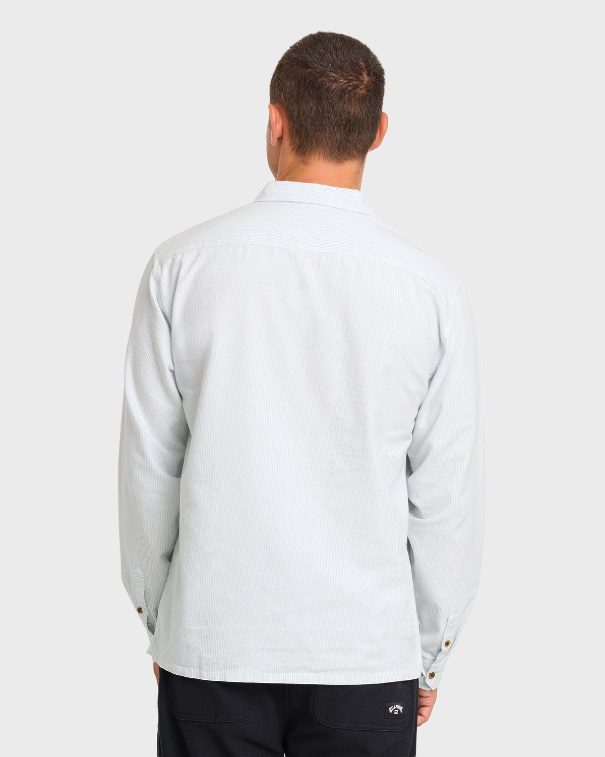 Garage Post Up Long Sleeve Oxford Shirt - Blue Smoke